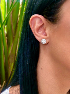 Halo Diamond Stud Earrings